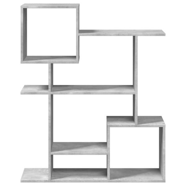 vidaXL Romdeler bokhylle betonggrå 92x29x112 cm konstruert tre