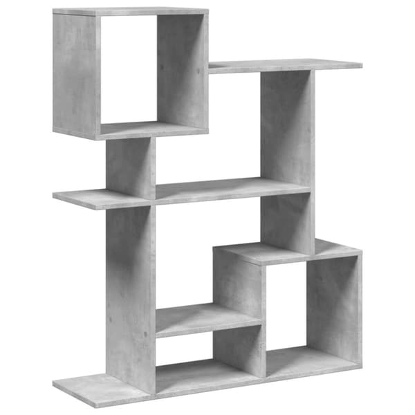 vidaXL Romdeler bokhylle betonggrå 92x29x112 cm konstruert tre