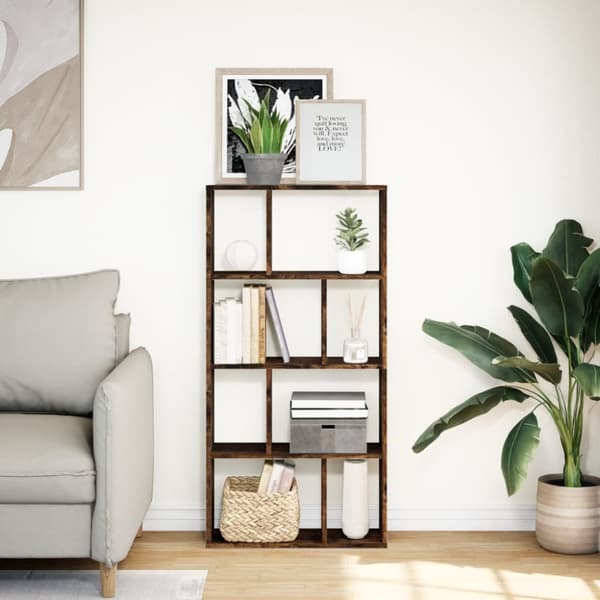 vidaXL Kirjahylly savutammi 60x20x120 cm tekninen puu