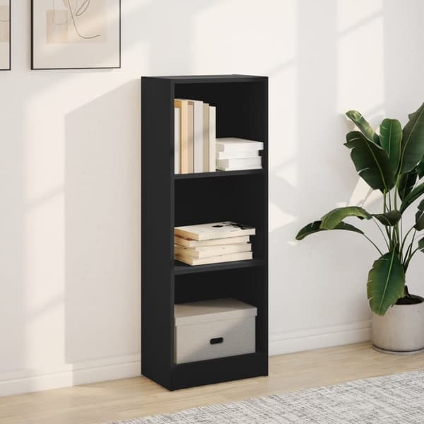 vidaXL Kirjahylly musta 40x24x109 cm tekninen puu