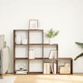 Miniatyrbillede 4 af 11: vidaXL bogreol/rumdeler 137,5x29x103,5 cm konstrueret træ brun eg