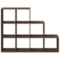 Miniatyrbillede 6 af 11: vidaXL bogreol/rumdeler 137,5x29x103,5 cm konstrueret træ brun eg