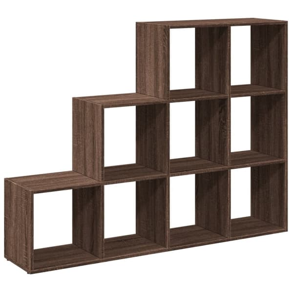 vidaXL bogreol/rumdeler 137,5x29x103,5 cm konstrueret træ brun eg