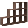 Miniatyrbillede 8 af 11: vidaXL bogreol/rumdeler 137,5x29x103,5 cm konstrueret træ brun eg