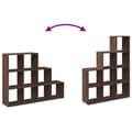 Miniatyrbillede 9 af 11: vidaXL bogreol/rumdeler 137,5x29x103,5 cm konstrueret træ brun eg