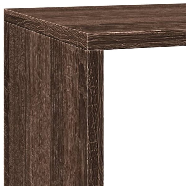 vidaXL bogreol/rumdeler 137,5x29x103,5 cm konstrueret træ brun eg