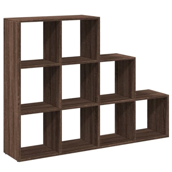 vidaXL bogreol/rumdeler 137,5x29x103,5 cm konstrueret træ brun eg