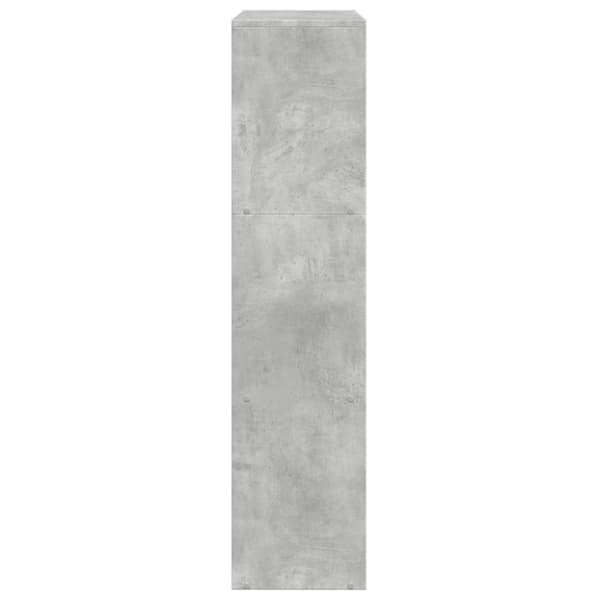 vidaXL Bokhylle 3 etasjer betonggrå 137,5x29x103,5 cm konstruert tre