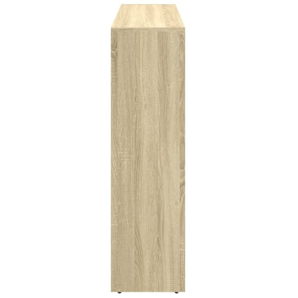 vidaXL Bokhylle 3 etasjer sonoma eik 137,5x29x103,5 cm konstruert tre