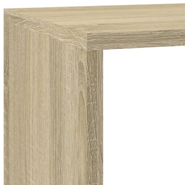 vidaXL Bokhylle 3 etasjer sonoma eik 137,5x29x103,5 cm konstruert tre