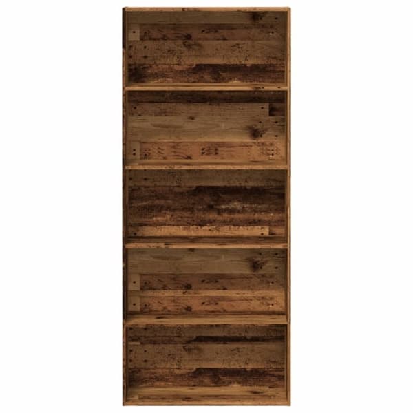 vidaXL Kirjahylly vanha puu 80x30x189 cm lastulevy
