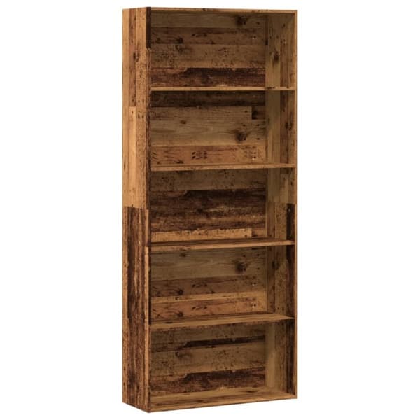 vidaXL Kirjahylly vanha puu 80x30x189 cm lastulevy