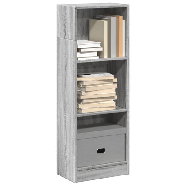 vidaXL bogreol 40x24x109 cm konstrueret træ grå sonoma-eg