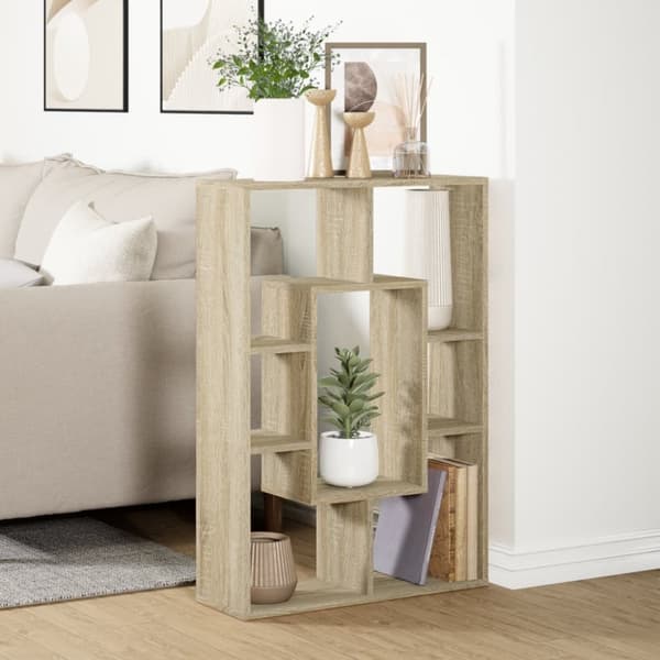 vidaXL bogreol 63x20x90 cm konstrueret træ sonoma-eg