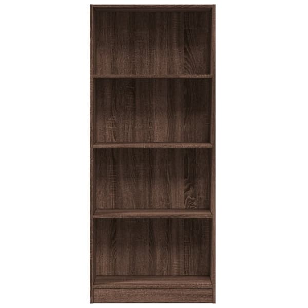 vidaXL bogreol 60x24x143 cm konstrueret træ brun egetræsfarve