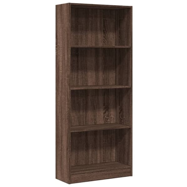 vidaXL bogreol 60x24x143 cm konstrueret træ brun egetræsfarve