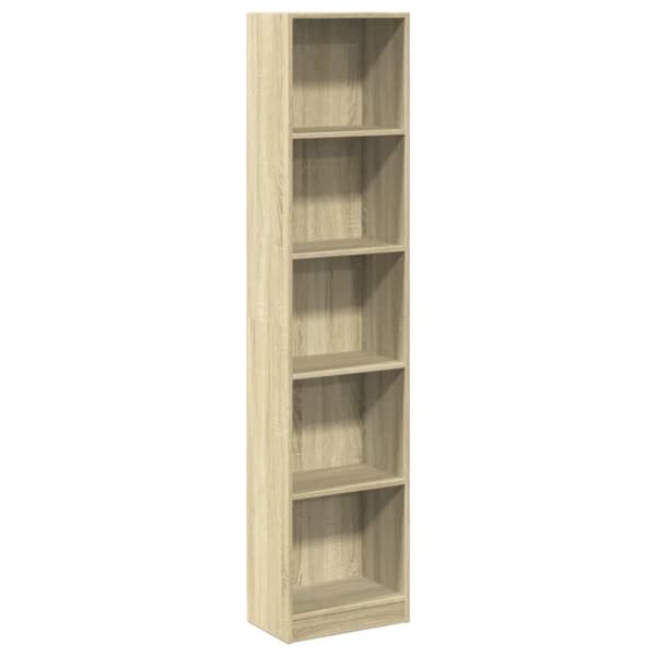 vidaXL Bokhylle sonoma eik 40x24x176 cm konstruert tre