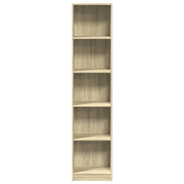 vidaXL Bokhylle sonoma eik 40x24x176 cm konstruert tre
