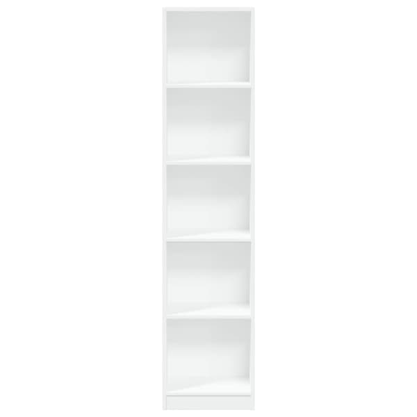 vidaXL Bokhylle hvit 40x24x176 cm konstruert tre