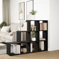 Miniatyrbillede 5 af 11: vidaXL bogreol/rumdeler 137,5x29x103,5 cm konstrueret træ sort
