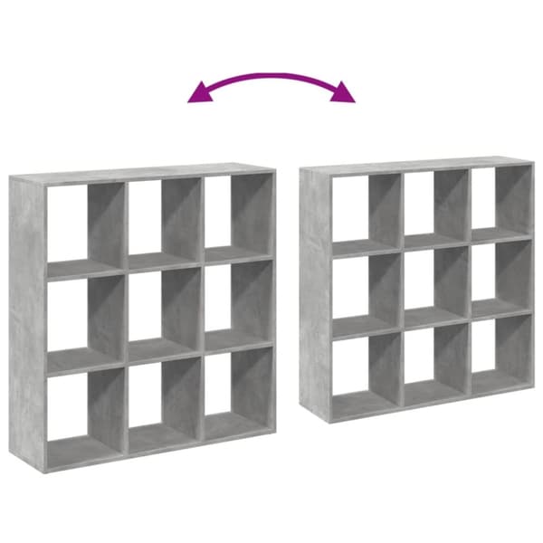 vidaXL bogreol/rumdeler 102x29x103,5 cm konstrueret træ betongrå