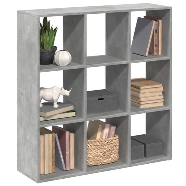 vidaXL bogreol/rumdeler 102x29x103,5 cm konstrueret træ betongrå