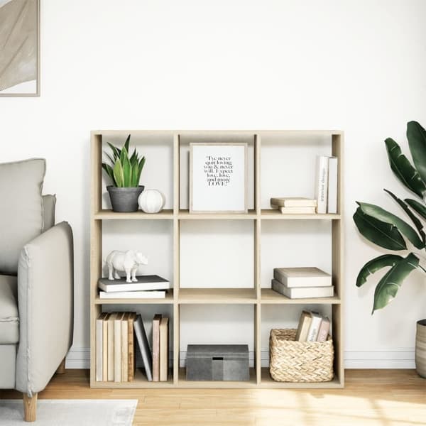 vidaXL Romdeler bokhylle sonoma eik 102x29x103,5 cm konstruert tre