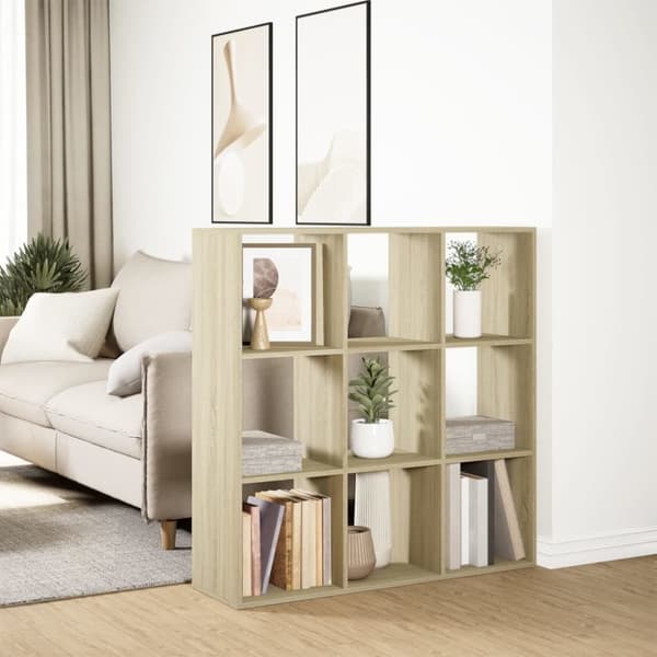 vidaXL Romdeler bokhylle sonoma eik 102x29x103,5 cm konstruert tre