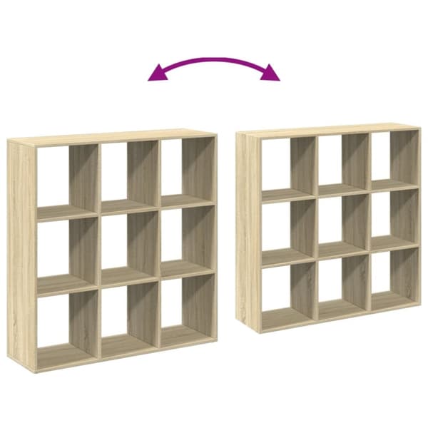 vidaXL Romdeler bokhylle sonoma eik 102x29x103,5 cm konstruert tre