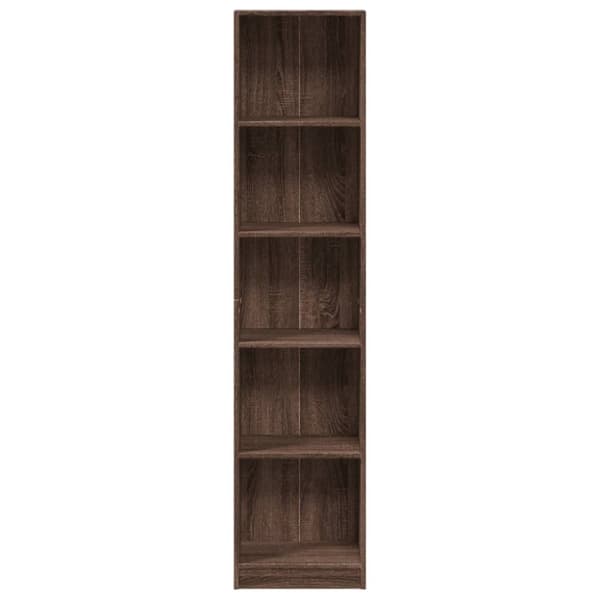 vidaXL Kirjahylly ruskea tammi 40x24x176 cm tekninen puu