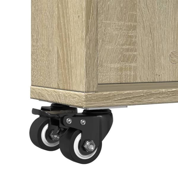 vidaXL Smal oppbevaringsvogn sonoma eik 48x13x68 cm konstruert tre