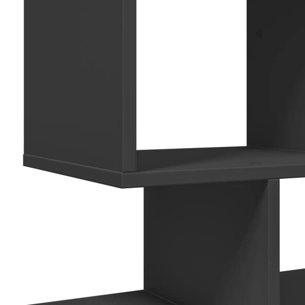 vidaXL Romdeler bokhylle svart 92x29x112 cm konstruert tre