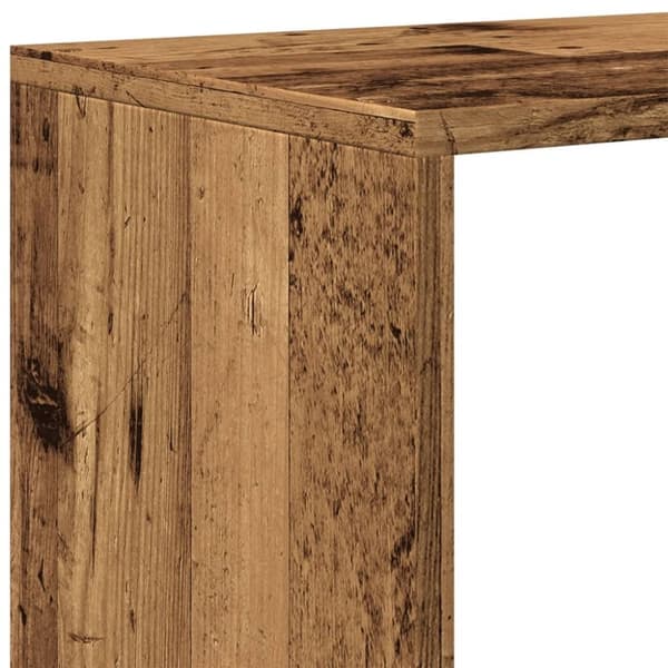 vidaXL bogreol/rumdeler 123x29x123 cm 3 niveauer konstrueret træ
