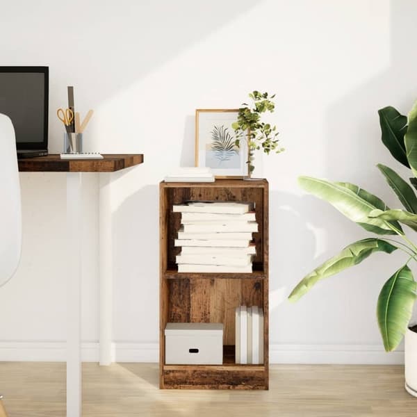 vidaXL bogreol 40x24x76 cm konstrueret træ antikt træ