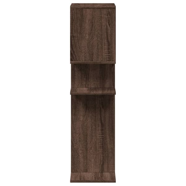 vidaXL bogreol/rumdeler 92x29x112 cm konstrueret træ brun egetræ