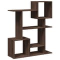 Miniatyrbillede 8 af 11: vidaXL bogreol/rumdeler 92x29x112 cm konstrueret træ brun egetræ