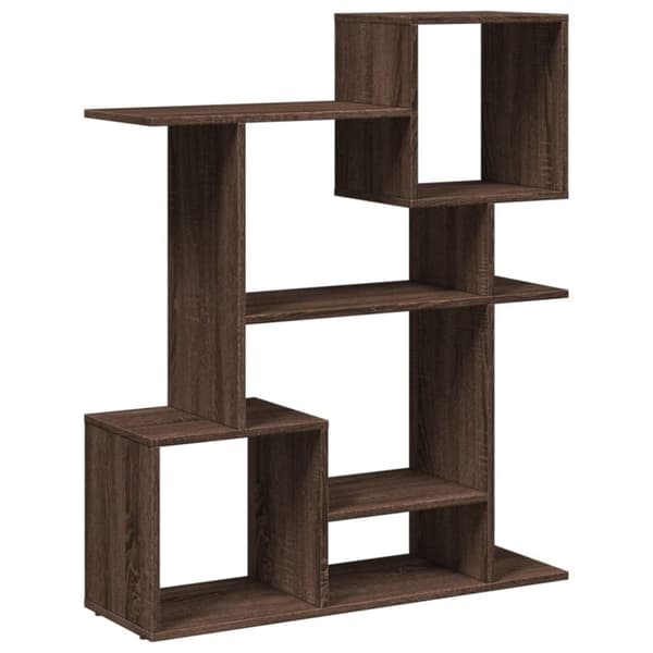 vidaXL bogreol/rumdeler 92x29x112 cm konstrueret træ brun egetræ