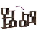 Miniatyrbillede 9 af 11: vidaXL bogreol/rumdeler 92x29x112 cm konstrueret træ brun egetræ
