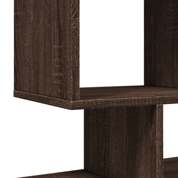 vidaXL bogreol/rumdeler 92x29x112 cm konstrueret træ brun egetræ
