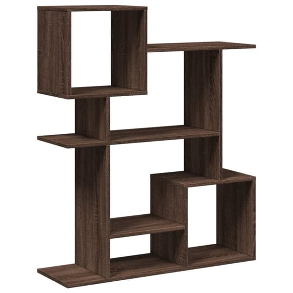 vidaXL bogreol/rumdeler 92x29x112 cm konstrueret træ brun egetræ
