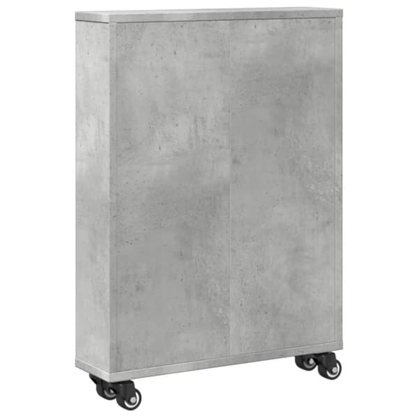 vidaXL Smal oppbevaringsvogn betonggrå 48x13x68 cm konstruert tre