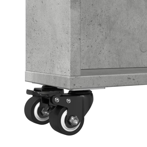 vidaXL Smal oppbevaringsvogn betonggrå 48x13x68 cm konstruert tre