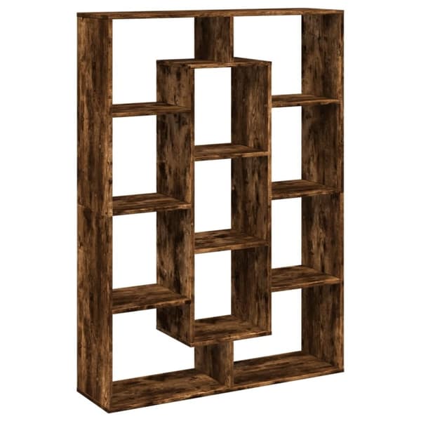 vidaXL bogreol 102x29x143 cm konstrueret træ røget egetræ