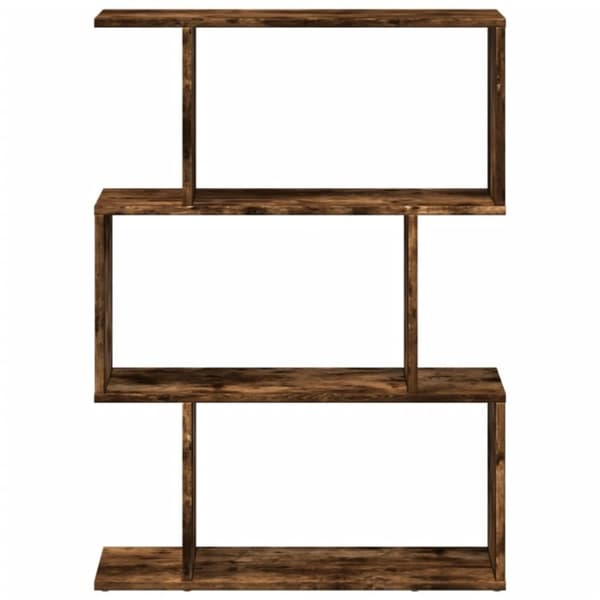 vidaXL bogreol/rumdeler 70x24x97cm 3 niveauer konstrueret træ røget eg