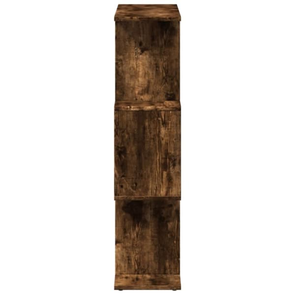vidaXL bogreol/rumdeler 70x24x97cm 3 niveauer konstrueret træ røget eg