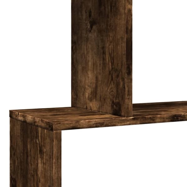 vidaXL bogreol/rumdeler 70x24x97cm 3 niveauer konstrueret træ røget eg