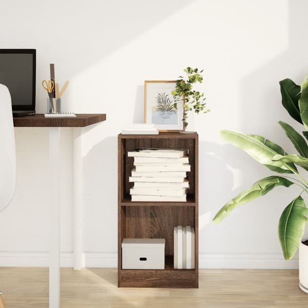 vidaXL bogreol 40x24x76 cm konstrueret træ brun egetræsfarve