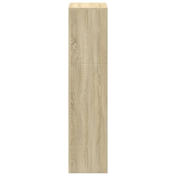 vidaXL Romdeler bokhylle 3 lag sonoma eik 123x29x123 cm konstruert tre