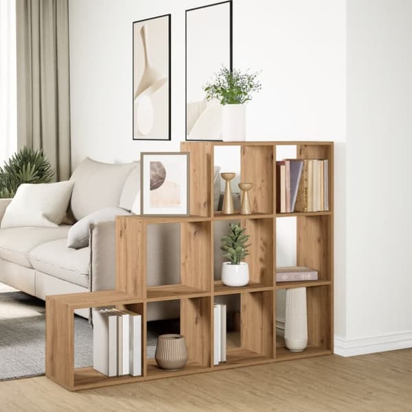 vidaXL bogreol/rumdeler 137,5x29x103,5 cm konstrueret træ kunsteg