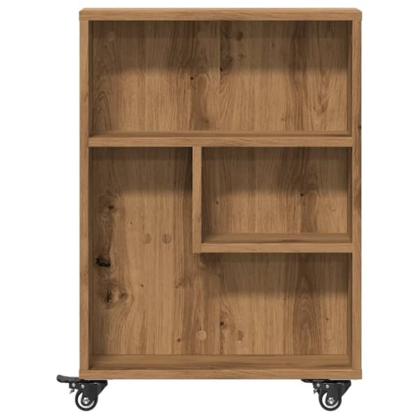 vidaXL Smal förvaringsvagn ek 48x13x68 cm konstruerat trä